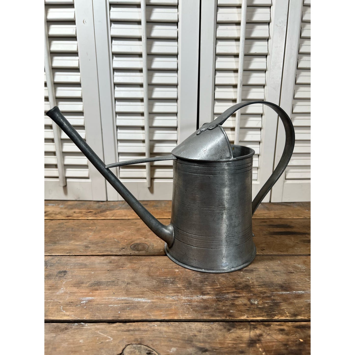 Beautiful vintage Italian Pewter/ Feinzinn / Etain Zinn watering can