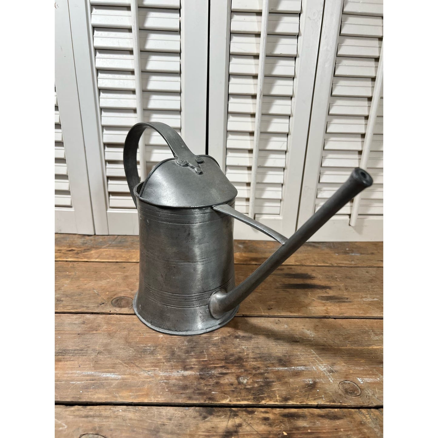 Beautiful vintage Italian Pewter/ Feinzinn / Etain Zinn watering can