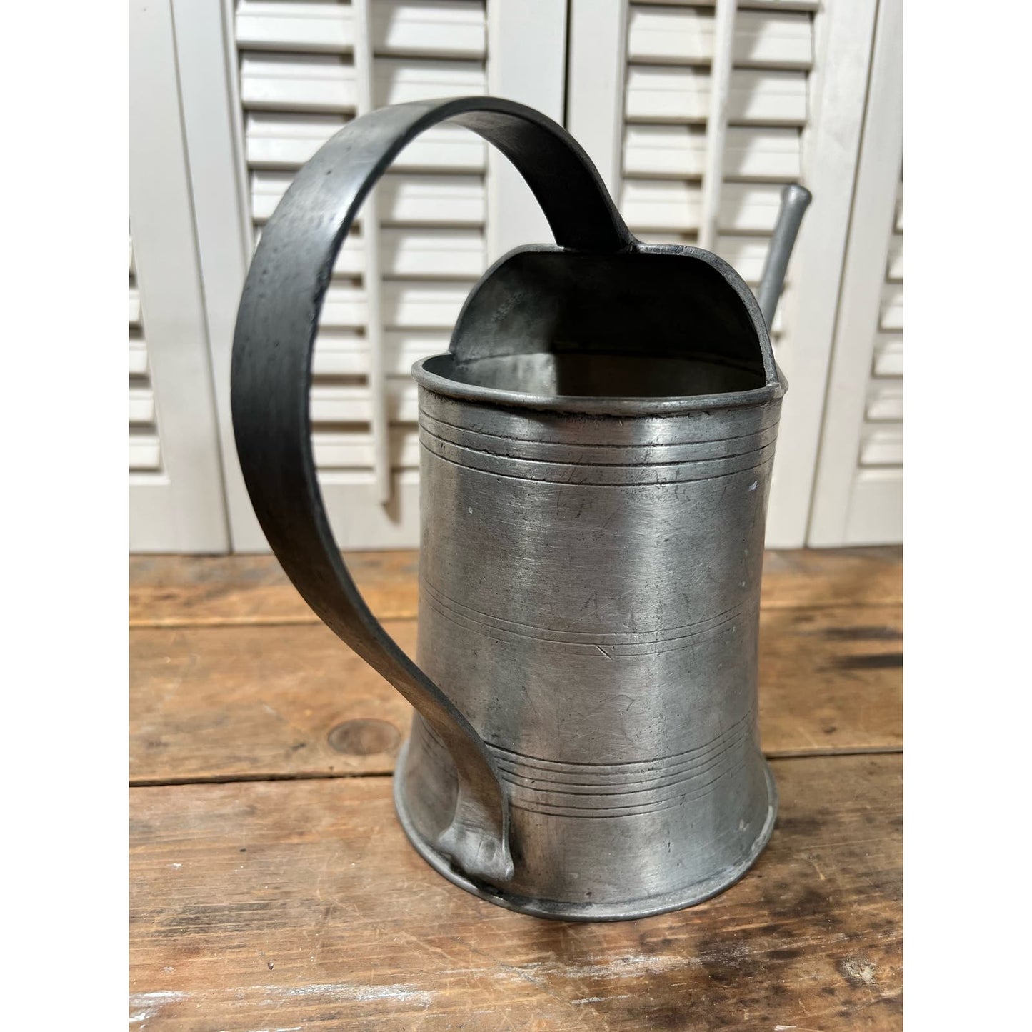 Beautiful vintage Italian Pewter/ Feinzinn / Etain Zinn watering can