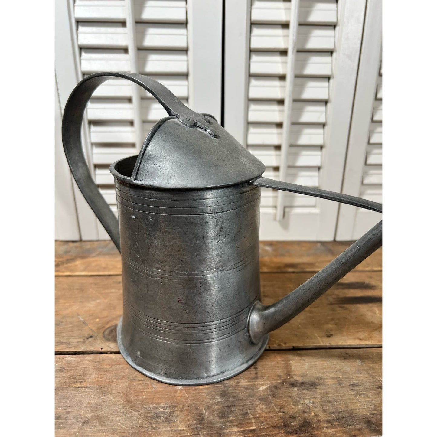 Beautiful vintage Italian Pewter/ Feinzinn / Etain Zinn watering can