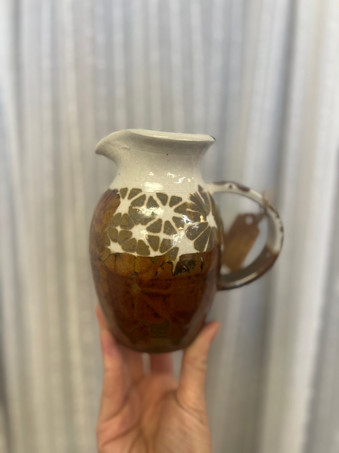 Studio pottery pitcher