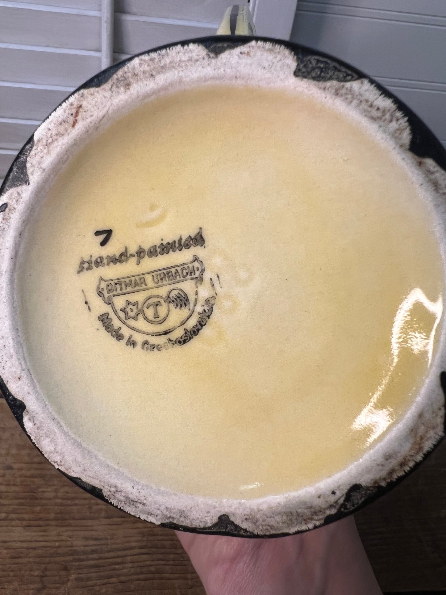 DITMAR URBACH PARROT PITCHER - CZECHOSLOVAKIA- ANTIQUE RARE FINE WORK OF ART