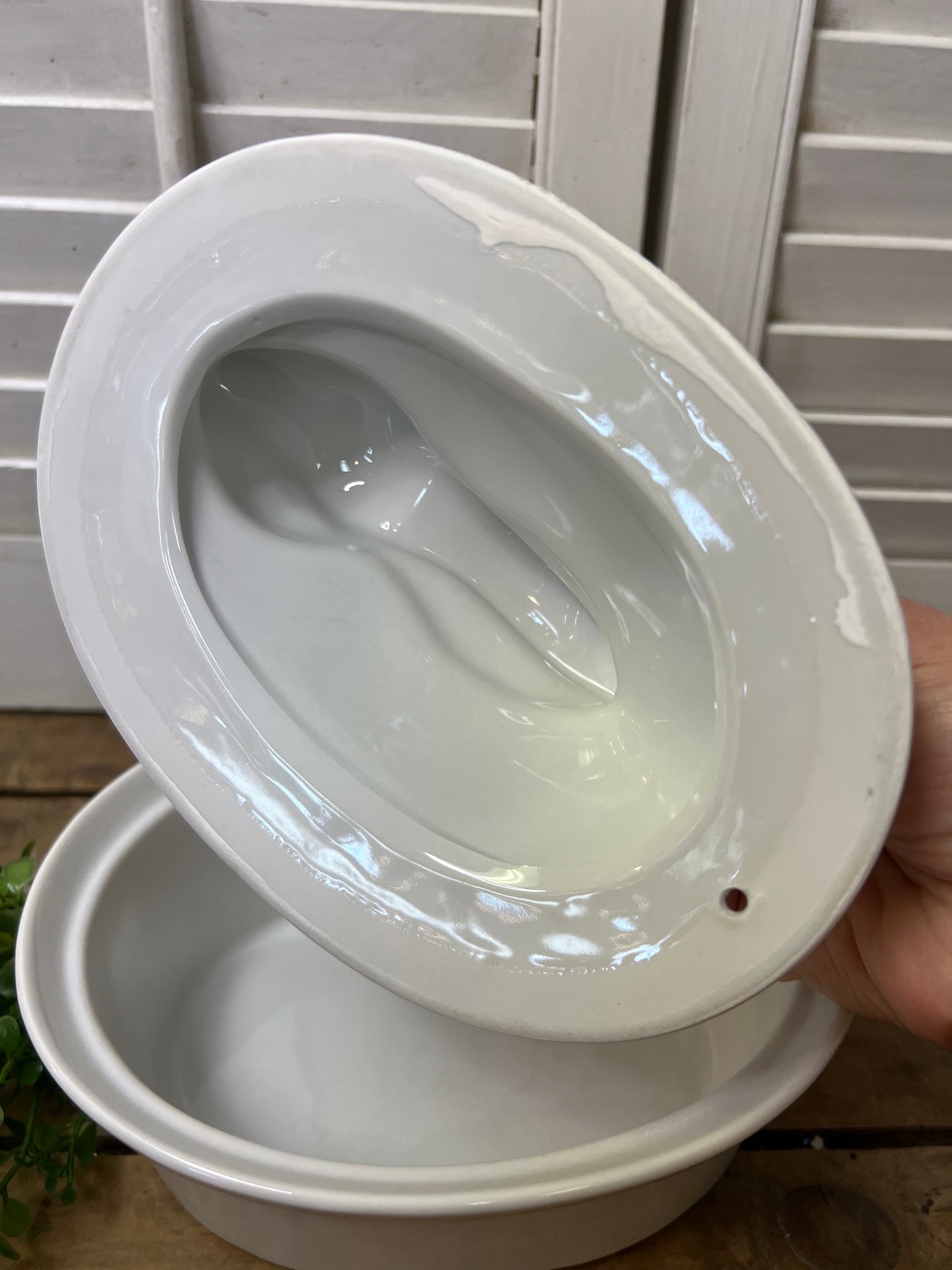Porcelain Bunny Bakeware/ Small Casserole Dish/ Spring Easter Dinnerware