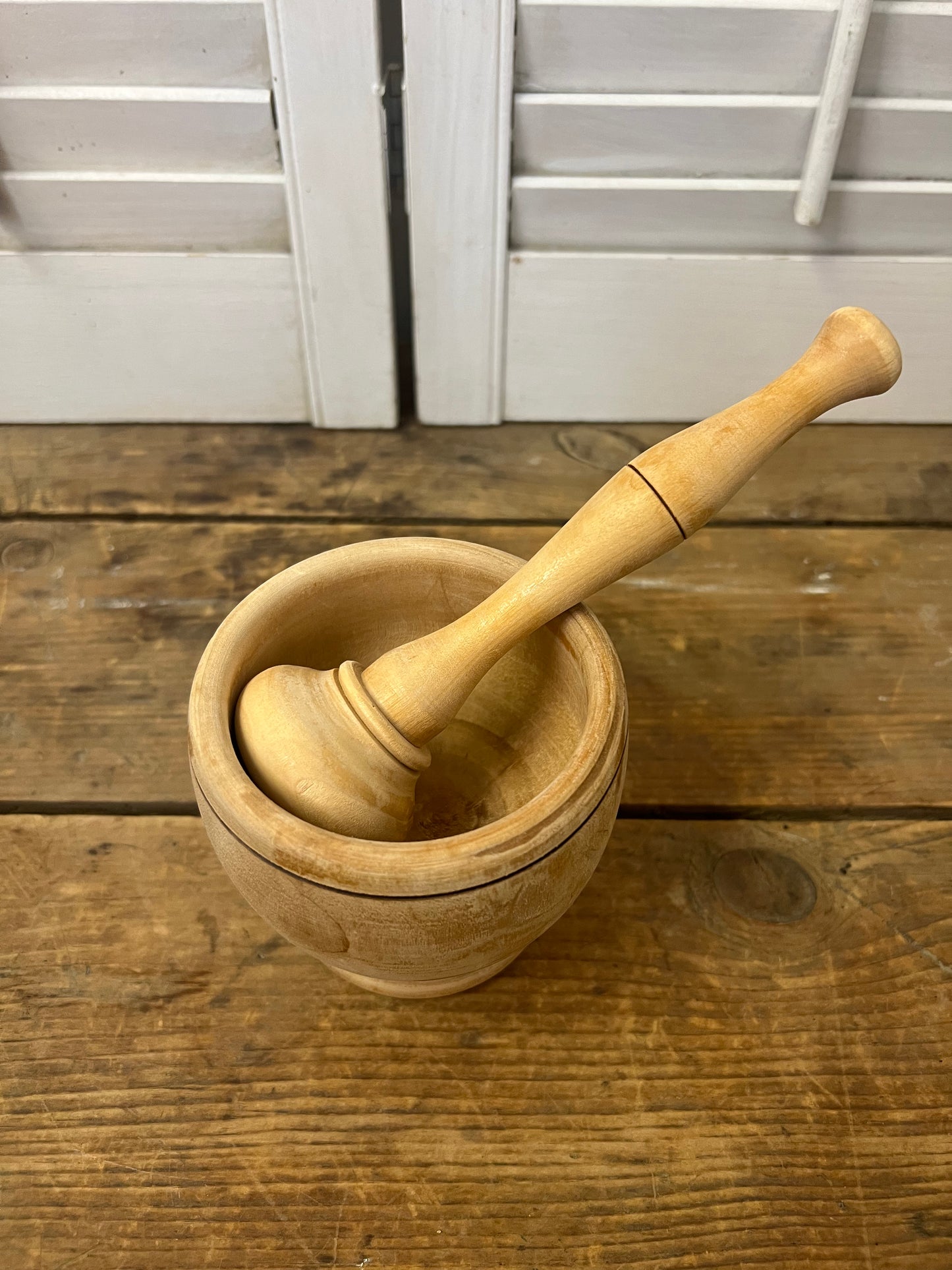 Vintage Wooden Mortar and Pestle vintage kitchen herbs