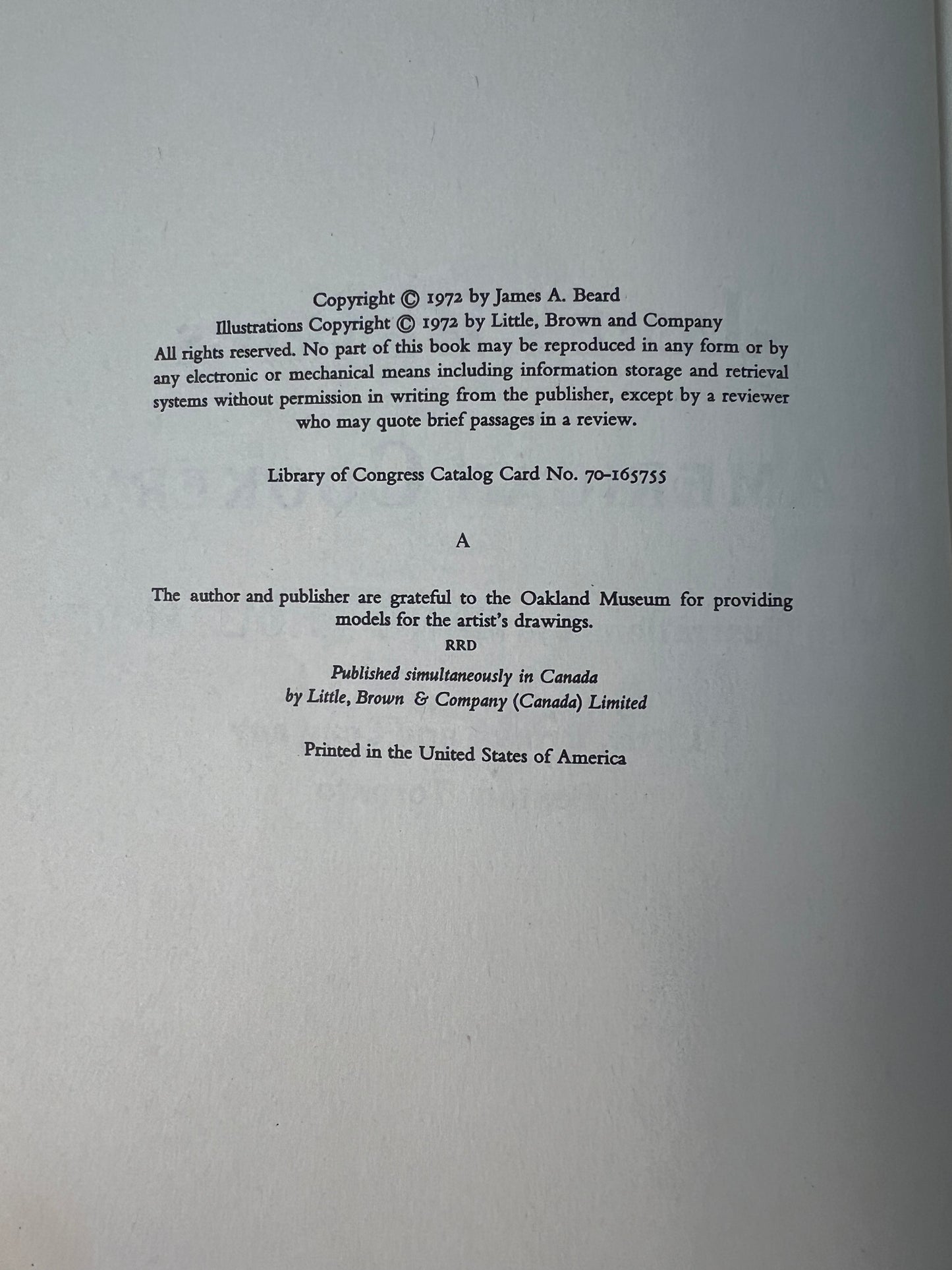 American Cookery by James Beard 1972