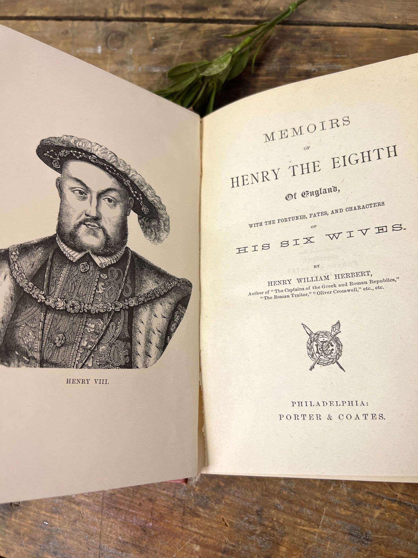 Life of Henry VIII Alta Edition 1880 Porter and Coates