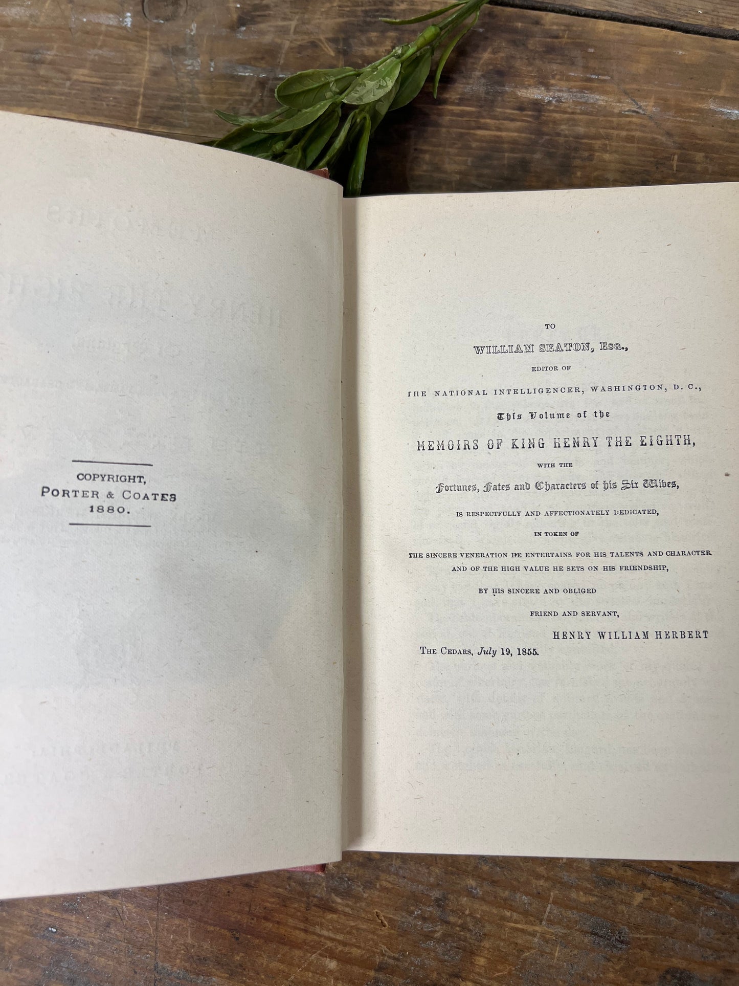 Life of Henry VIII Alta Edition 1880 Porter and Coates