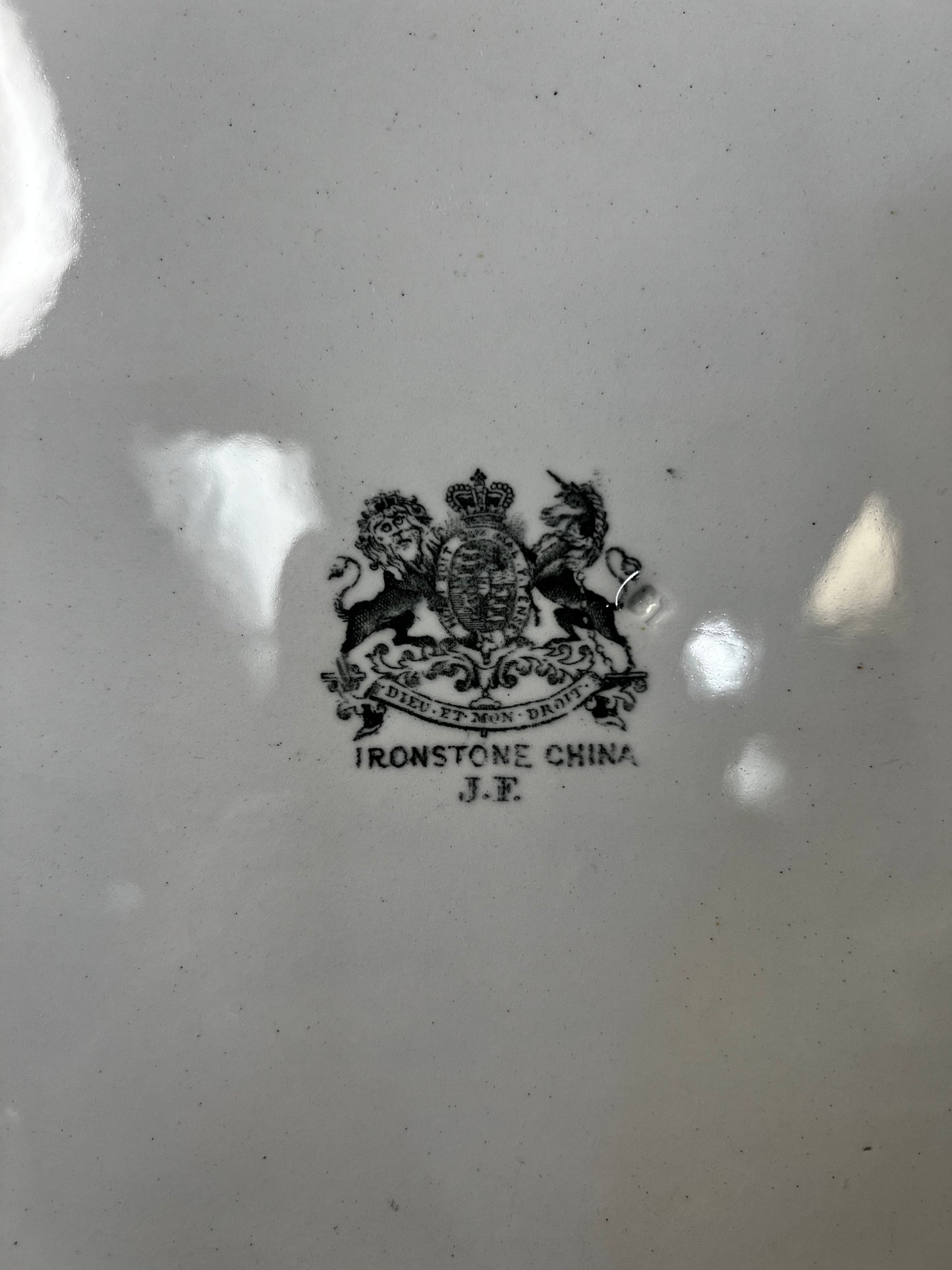 Antique Jacob Furnival English Ironstone 20” platter