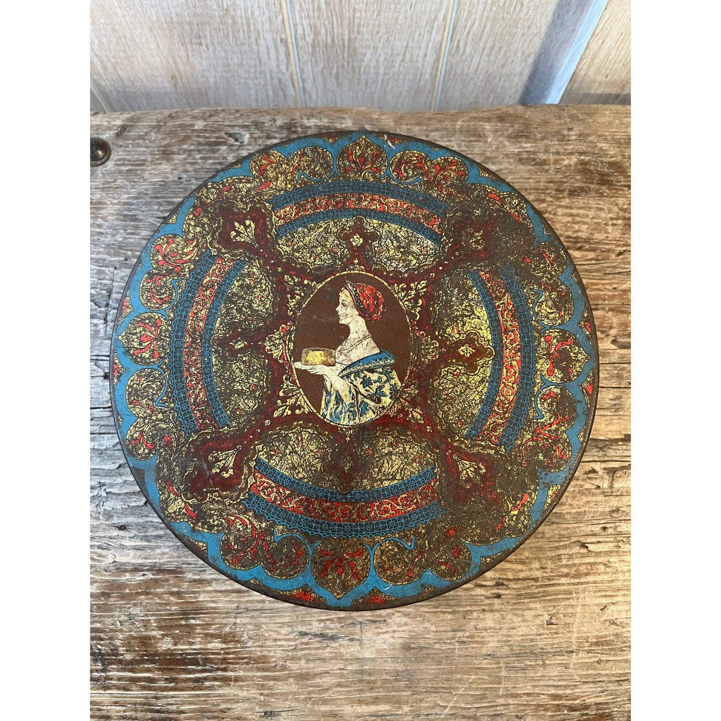 Vintage hostess fruitcake tin