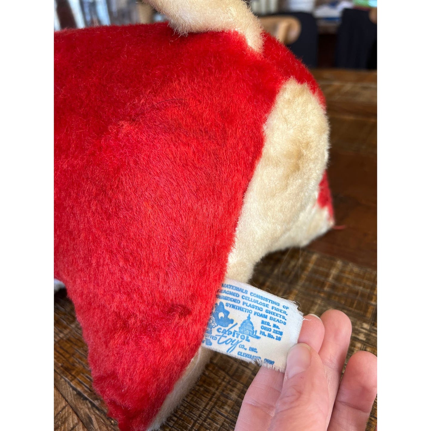 Vintage Capitol Toy Co. Carnival/Amusement park Stuffed Red Elephant