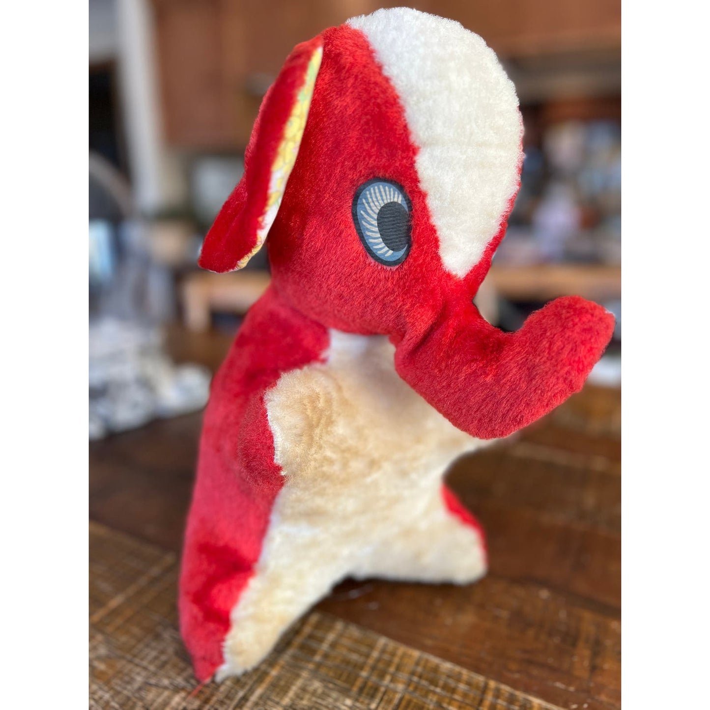 Vintage Capitol Toy Co. Carnival/Amusement park Stuffed Red Elephant