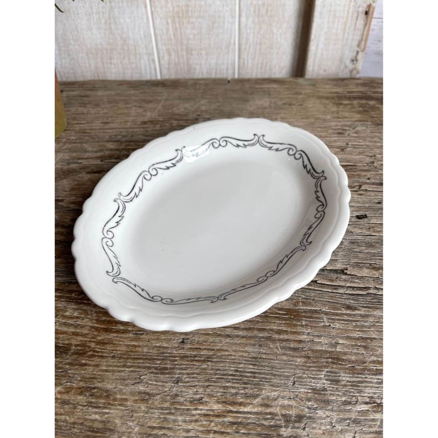 Small oval plate/restaurant ware/sterling vitrified China/ E Liverpool Ohio