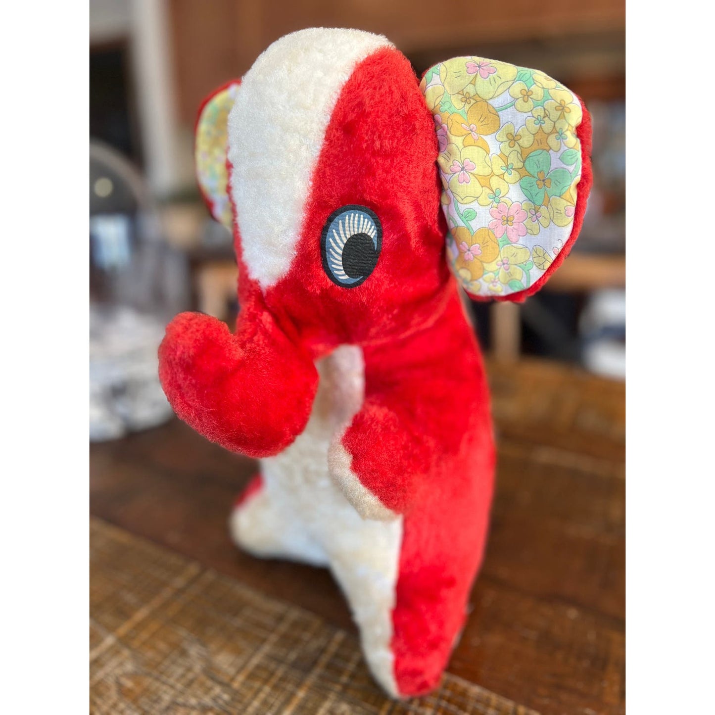 Vintage Capitol Toy Co. Carnival/Amusement park Stuffed Red Elephant