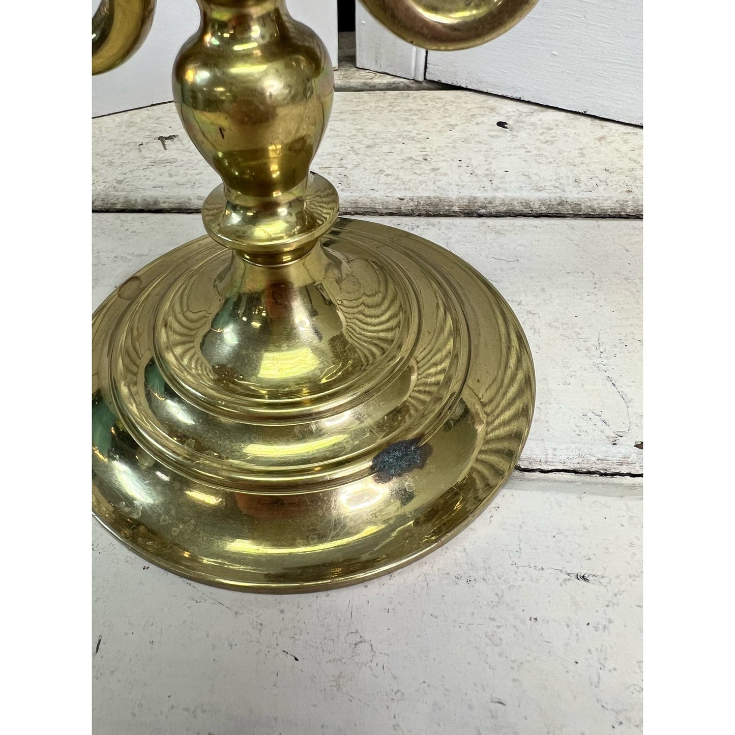 Vintage brass 3 arm candelabra