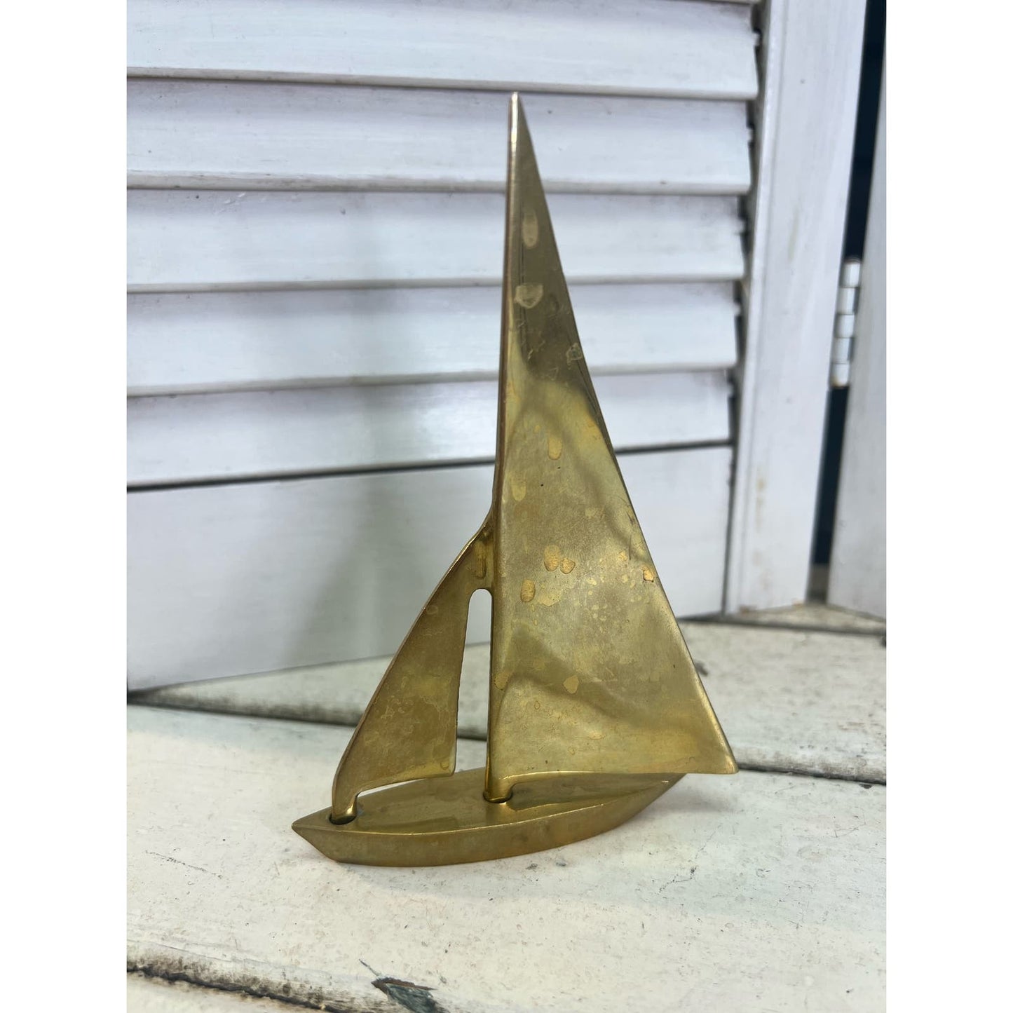 Brass sailboat decor brass figurine nautical decor