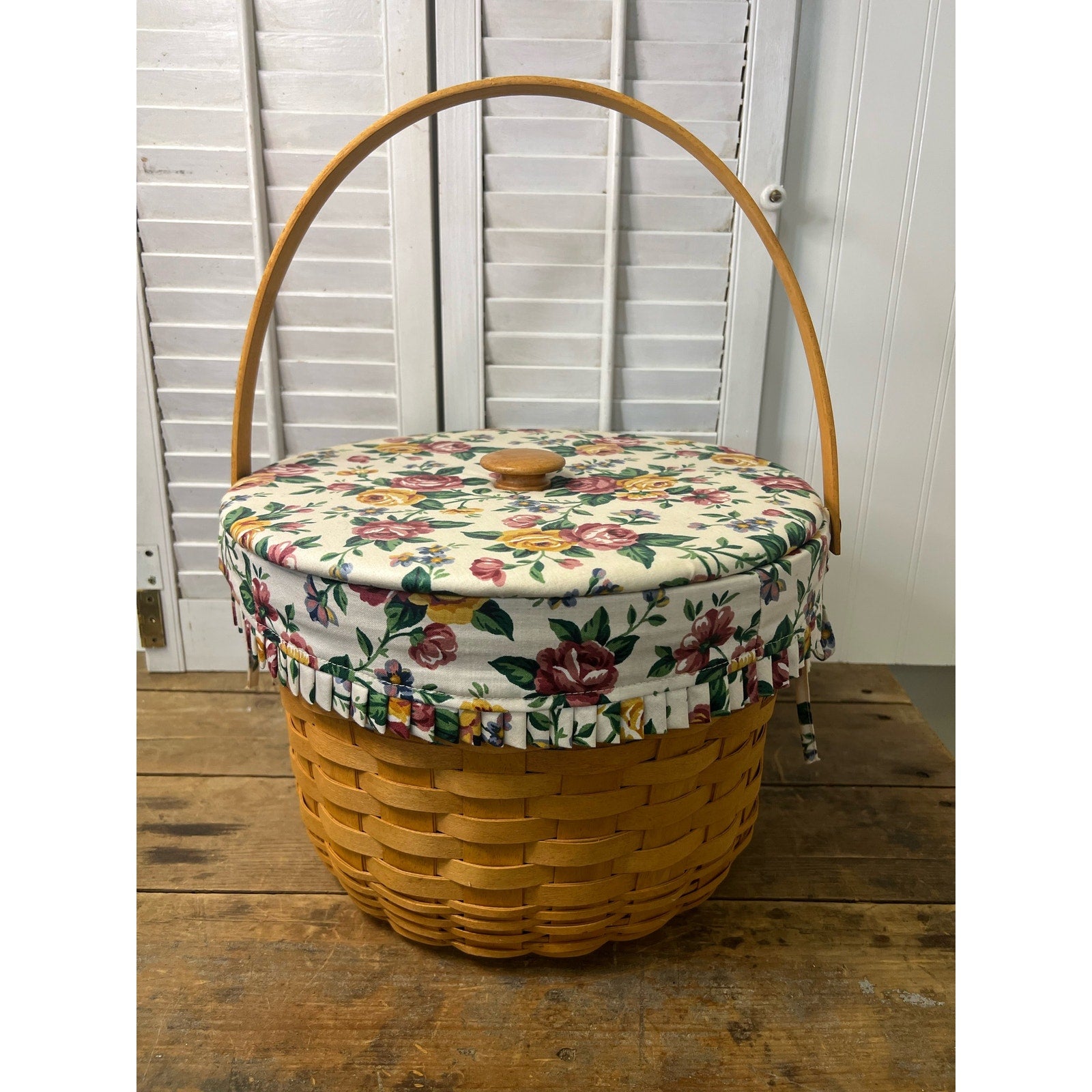 ロンガバーガー Longaberger large desktopbasket Longaberger Sort & Store Rich Brown Large Desktop Basket