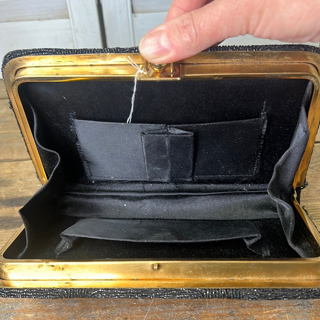 Vintage black clutch