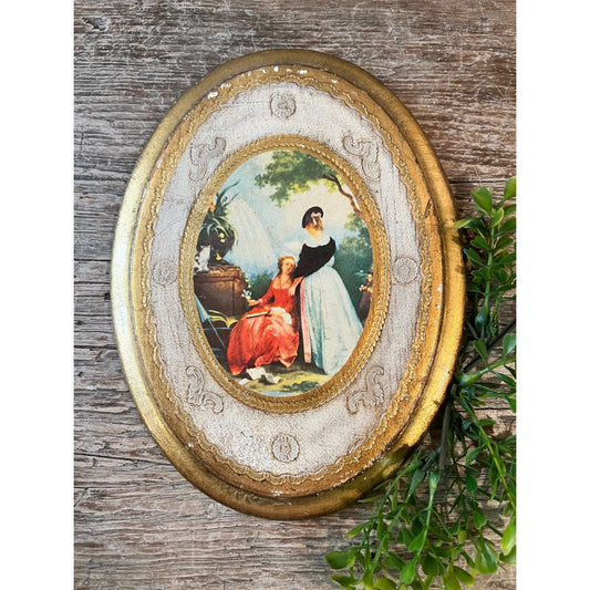 Vintage Florentine Italian Wood Wall Plaque