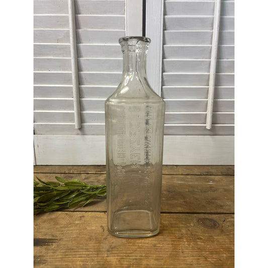 Antique Pharmacy Bottle McCullough Pharmacy S. Dreyer, prop. Main St. White Plains NY