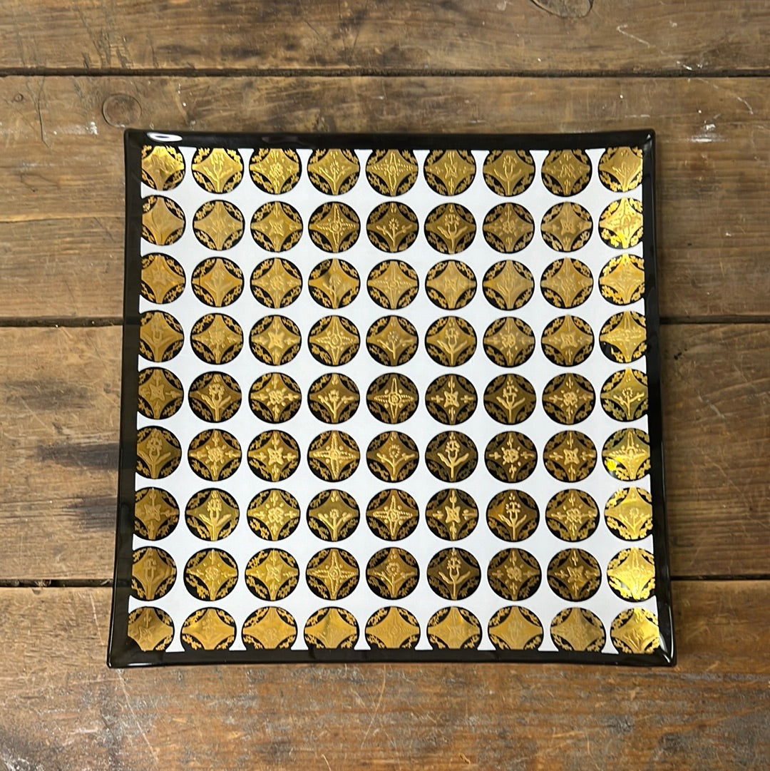 Mid Century fused glass platter