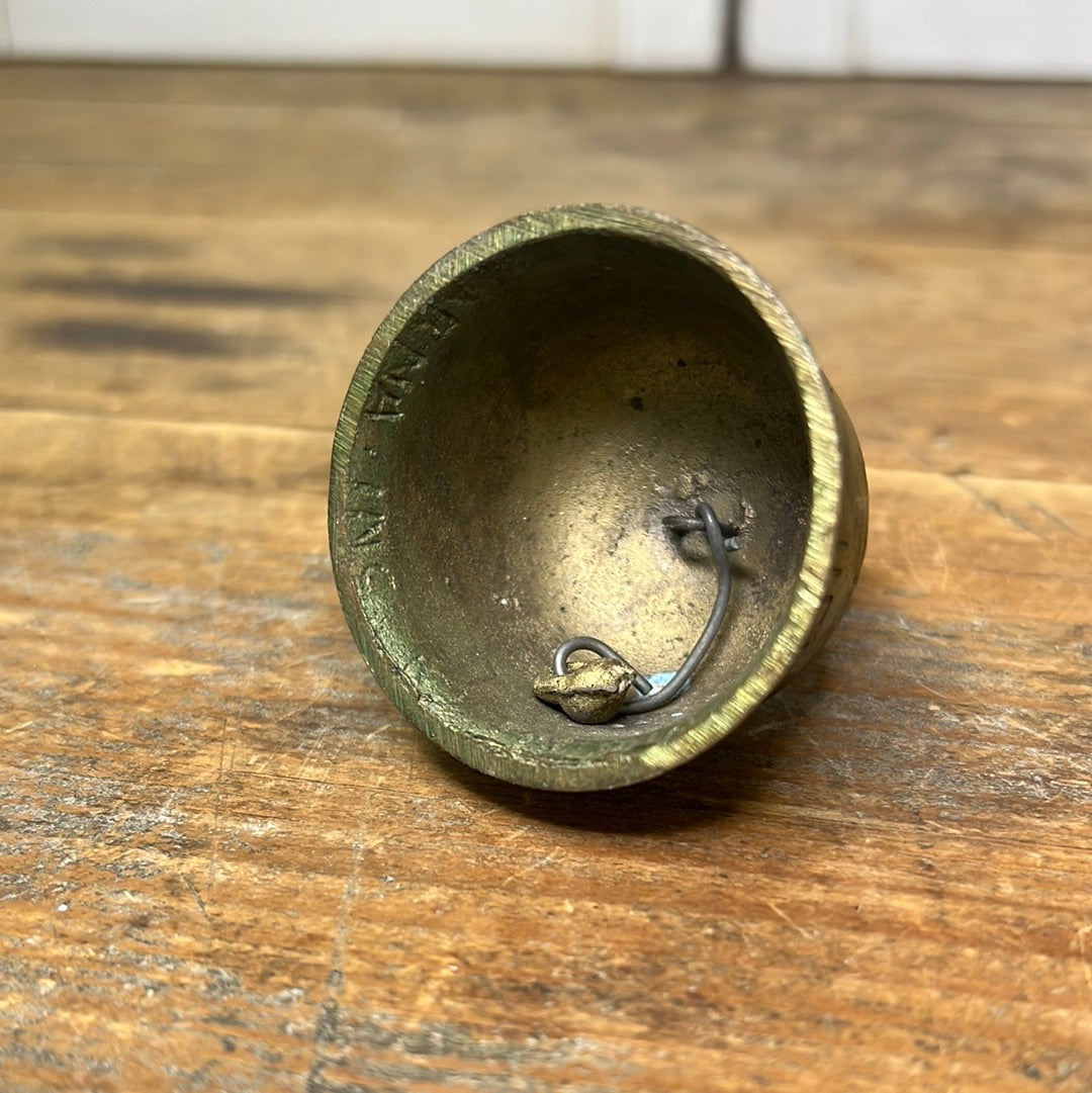 Vintage Brass engraved Christmas Bell