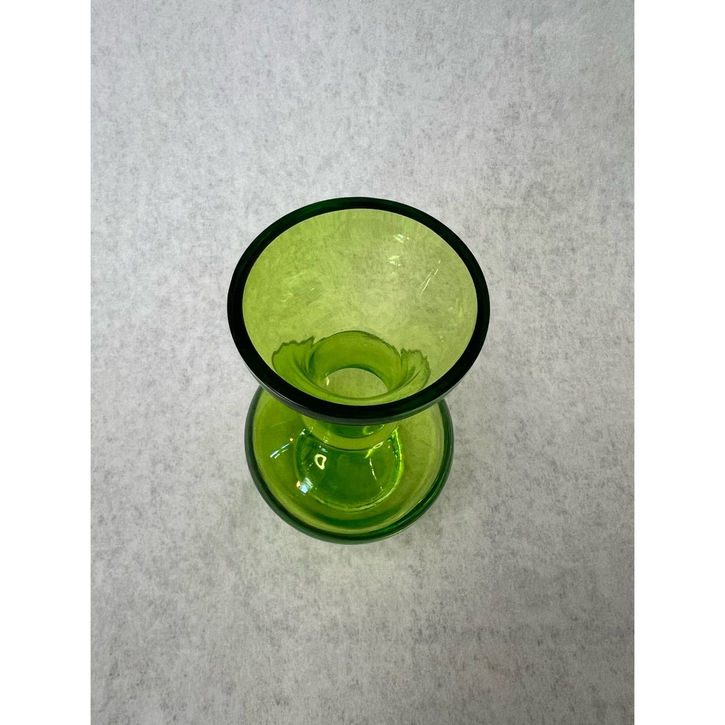 green art glass bud vase