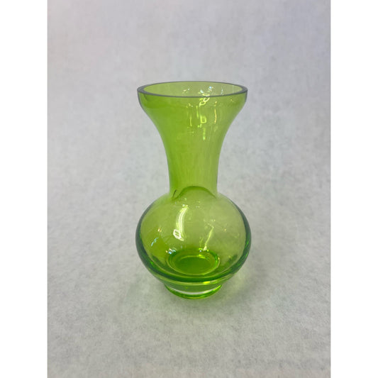 green art glass bud vase