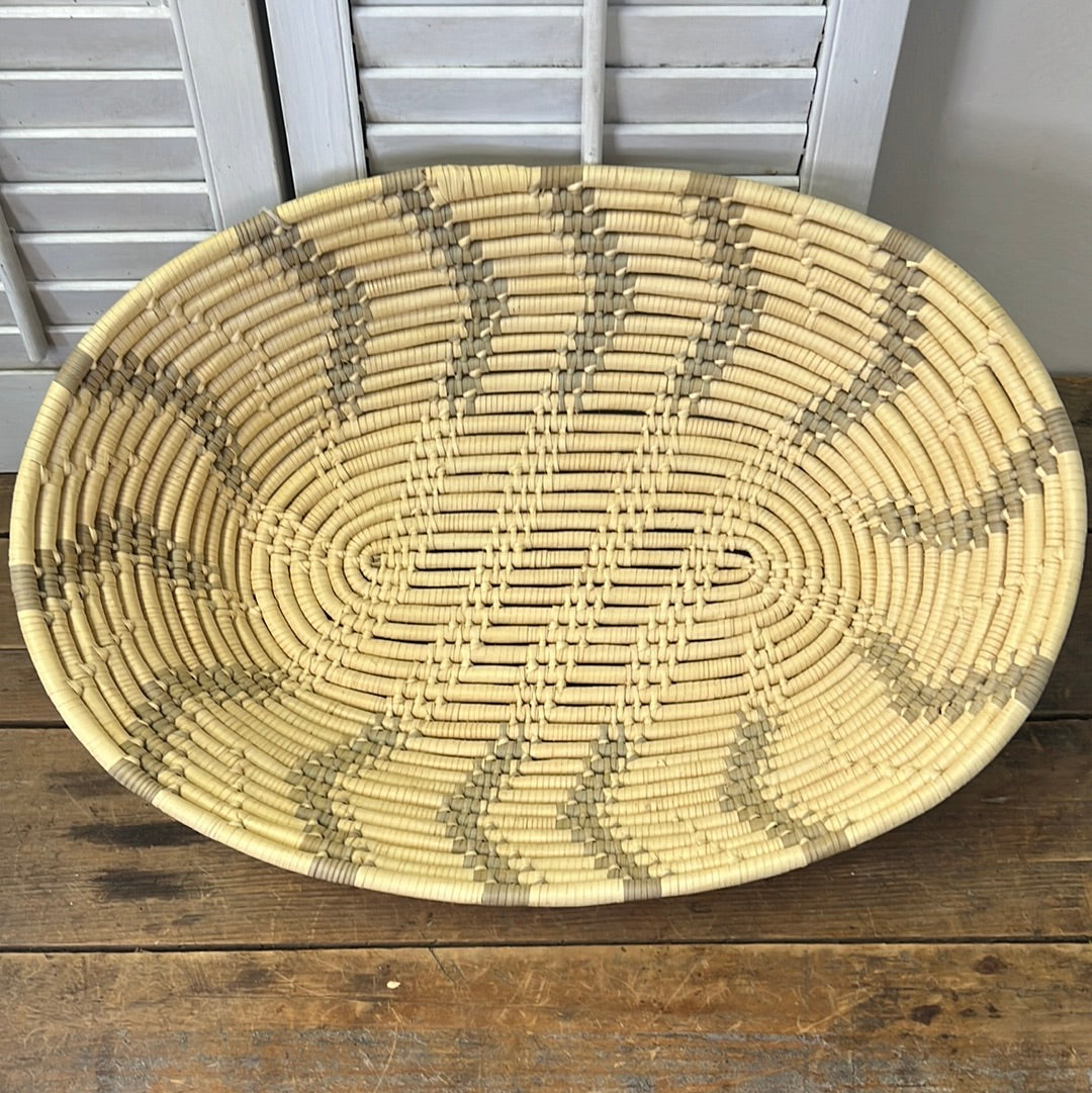 Woven seagrass basket