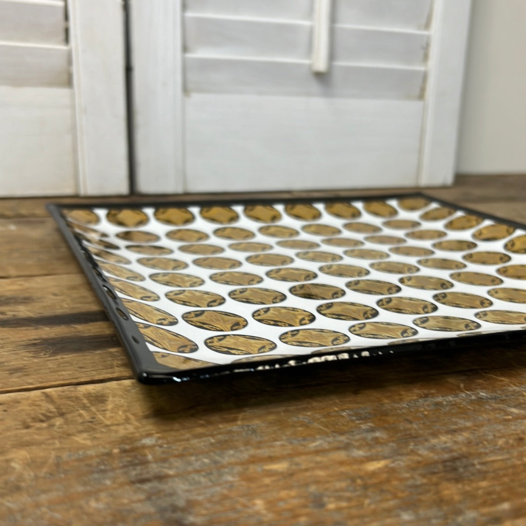 Mid Century fused glass platter