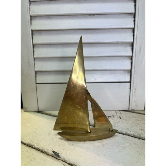 Brass sailboat decor brass figurine nautical decor