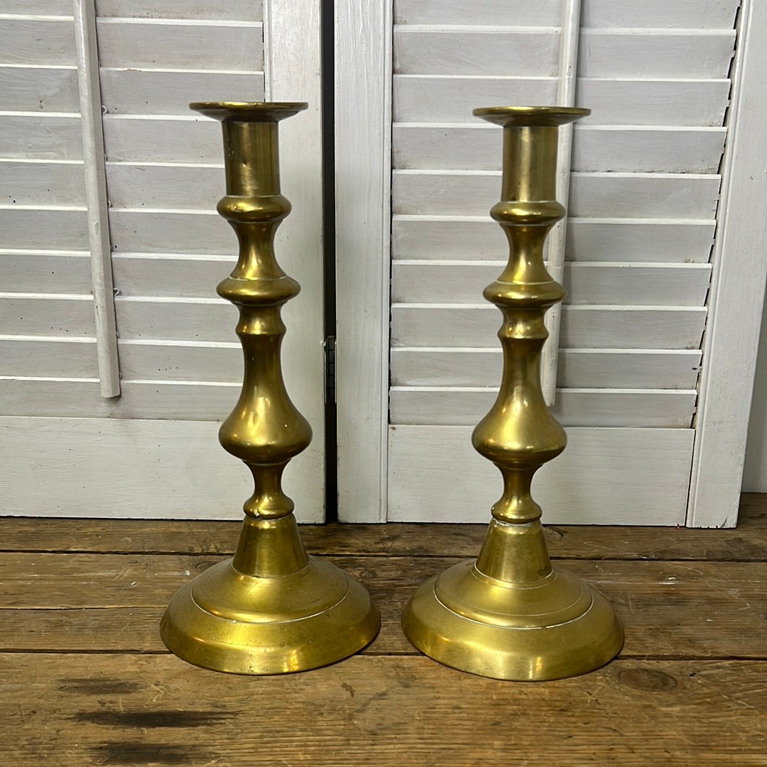 Vintage Pair of Brass Candlesticks