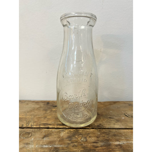 Vintage One Pint Barth Dairy Milk Bottle