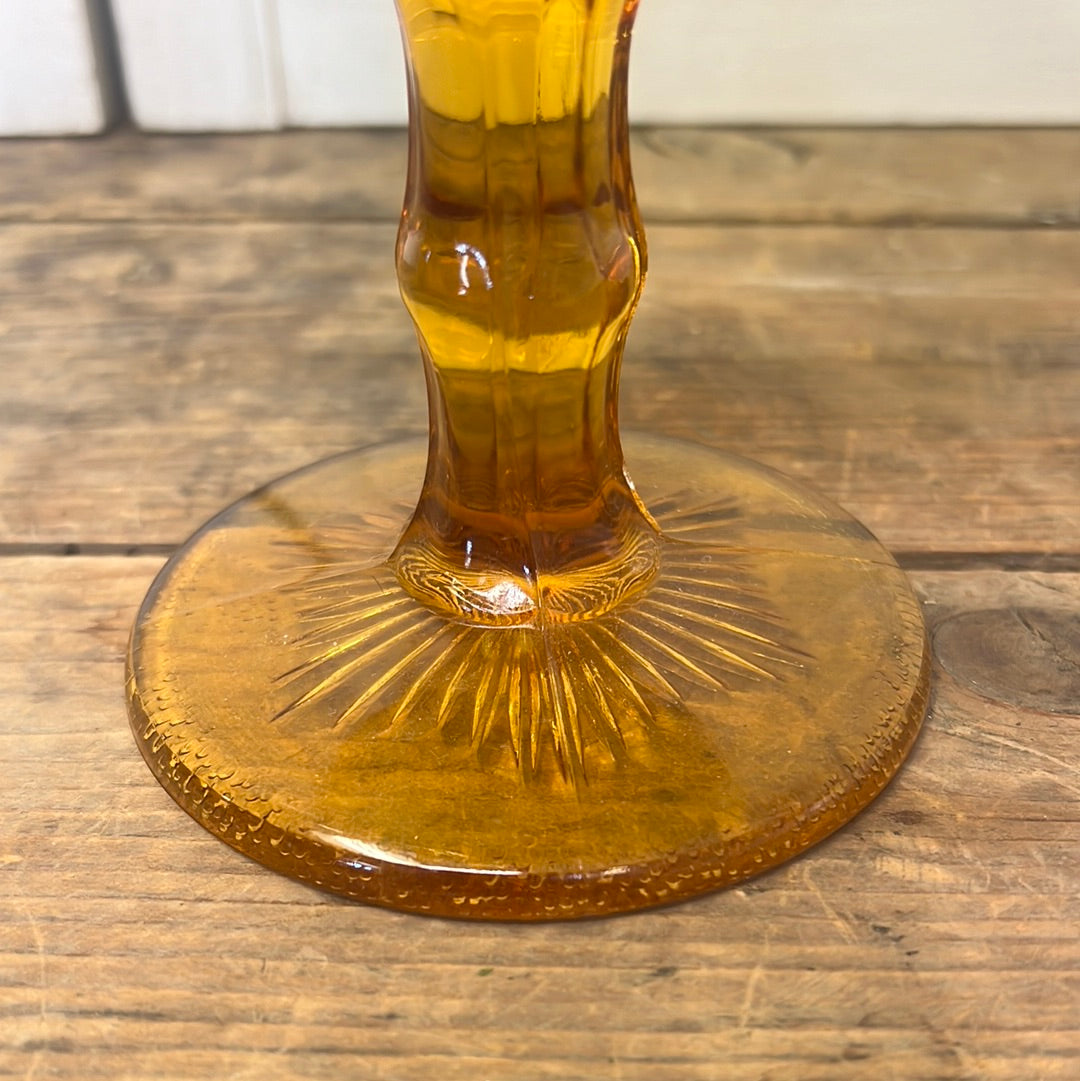 Indiana glass amber compote