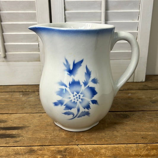 Arabia Finland blue and white floral pitcher