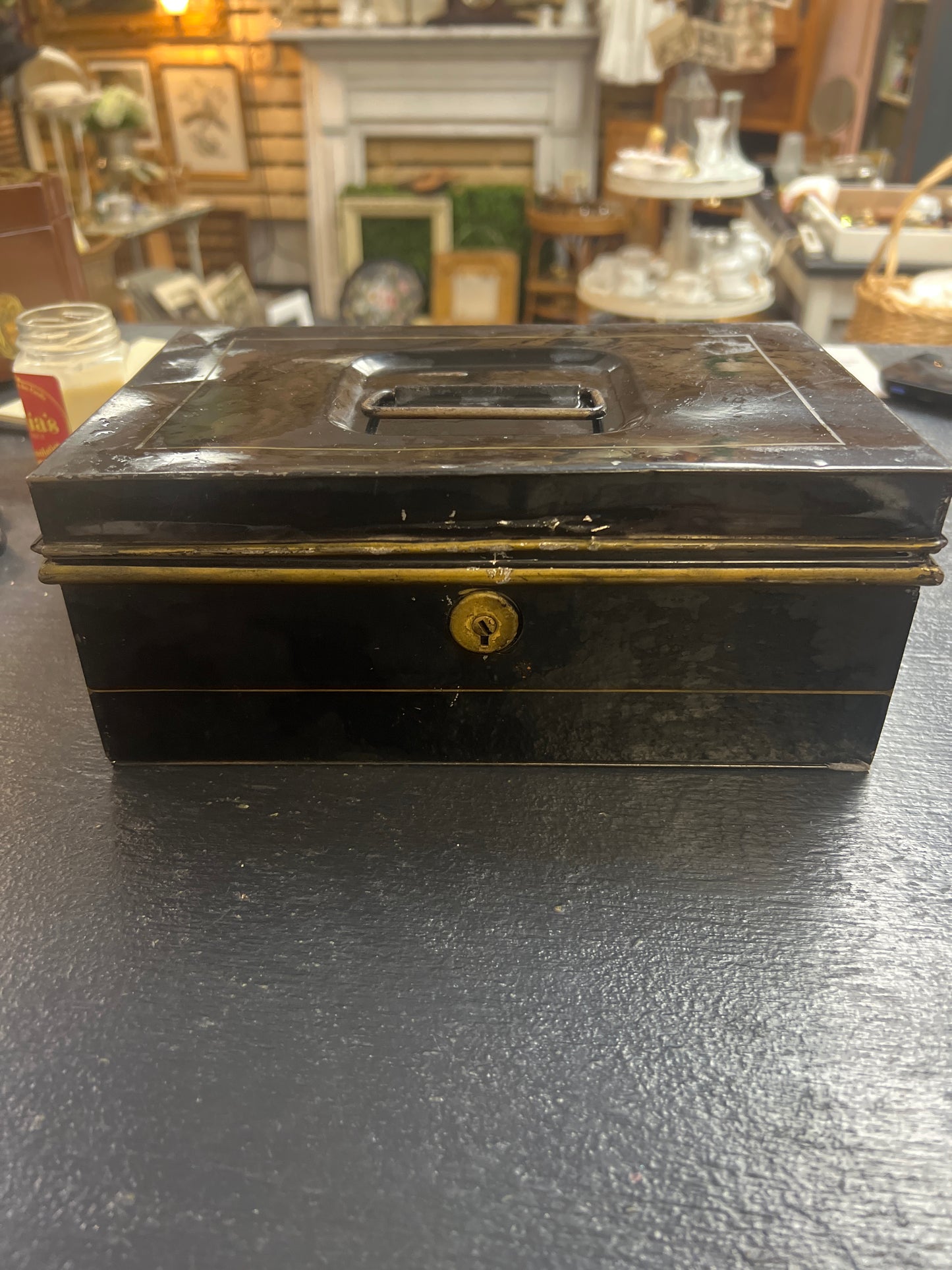 Antique cash box large size