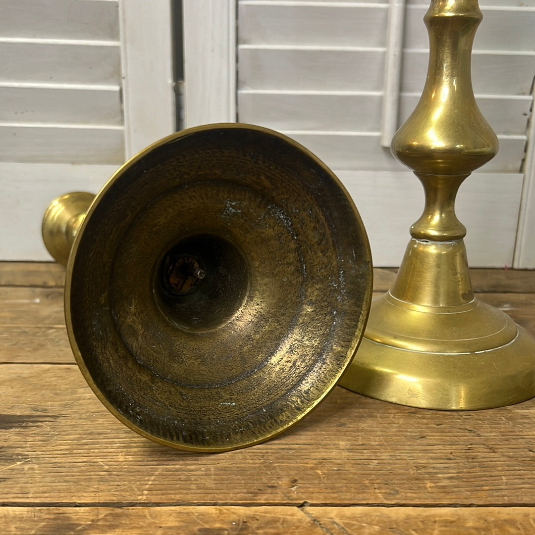 Vintage Pair of Brass Candlesticks