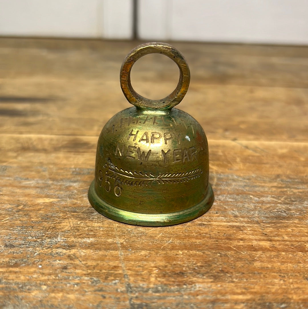 Vintage Brass engraved Christmas Bell