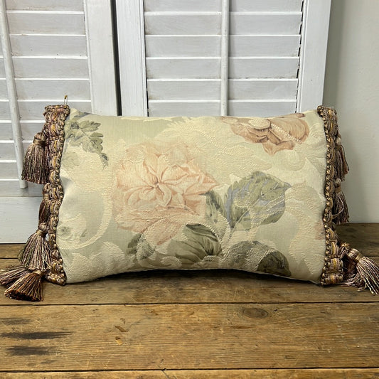 Floral tassel pillow