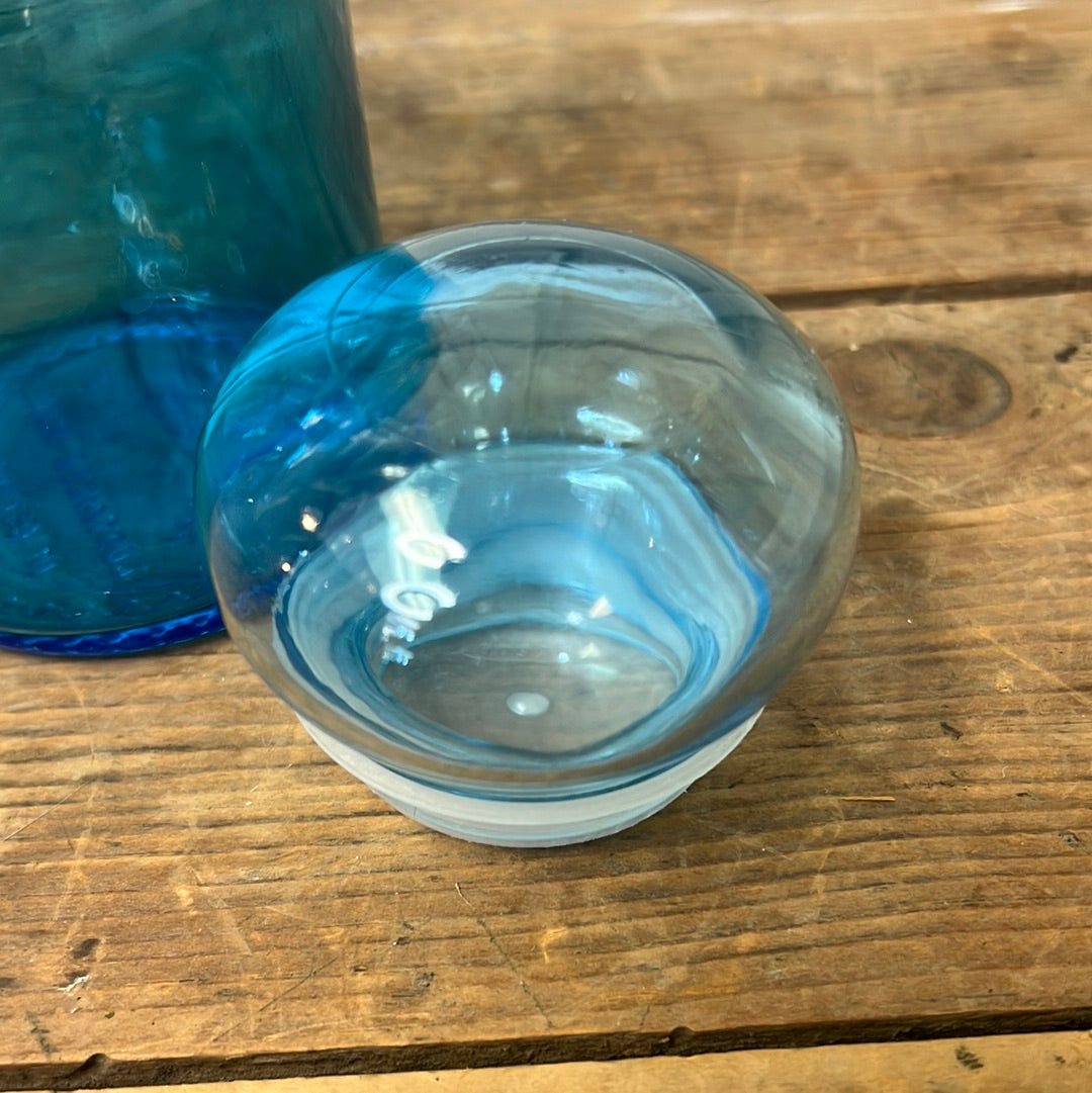 Vintage Belgian Blue Glass Apothecary Jar