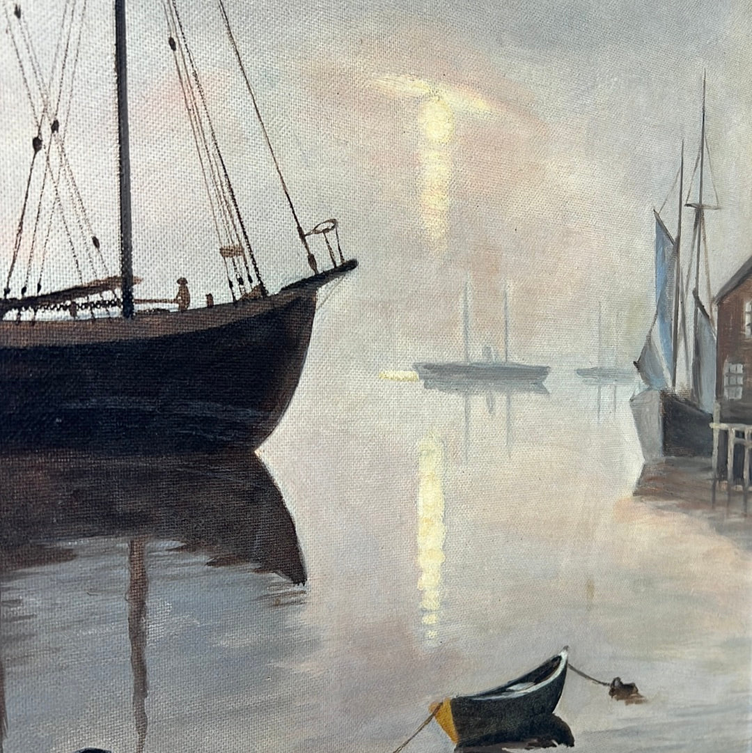 Lunenburg Harbor Nova Scotia Original Painting