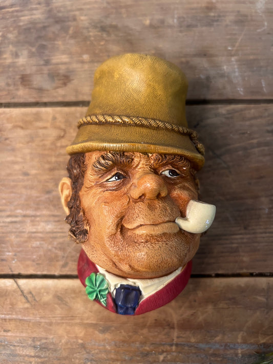 Vintage Bossons England PADDY THE IRISHMAN Wall Hanging Chalkware Head
