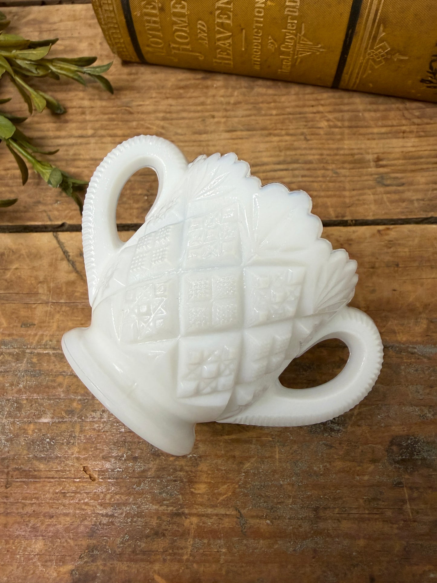 Westmoreland Glass Thumbelina Milk Glass Mini Child’s Size Sugar Bowl/ Match holder/ Toothpick holder