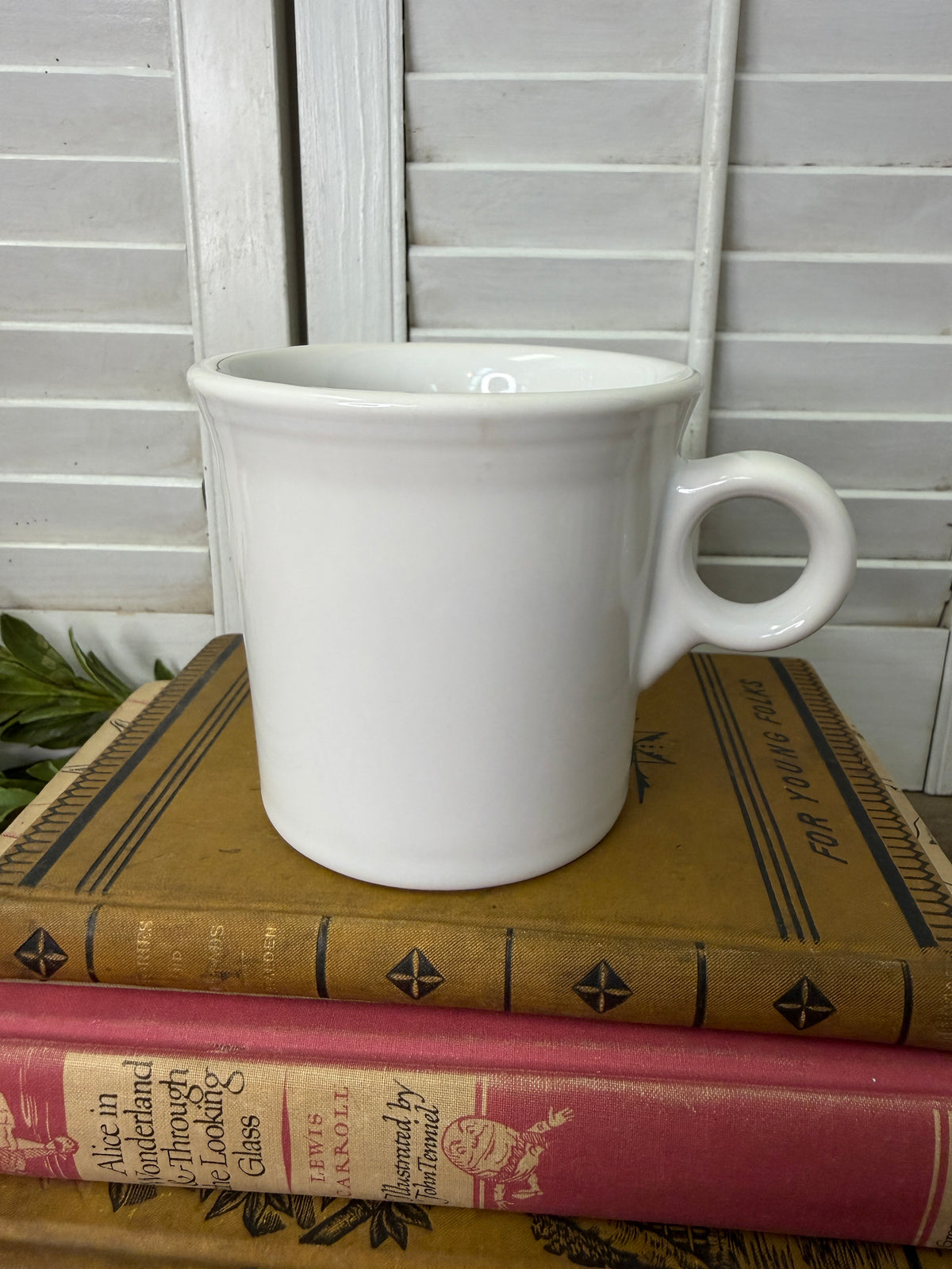 Homer Laughlin Fiesta White Classic Ring Handle Mug