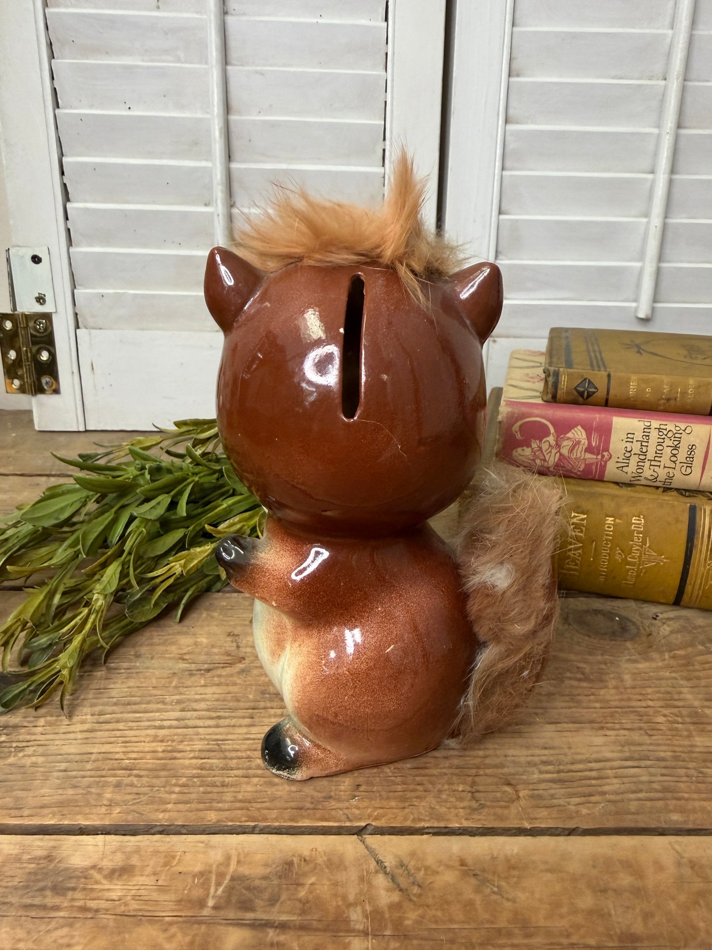 Vintage Mid Century Ceramic Squirrel Bank