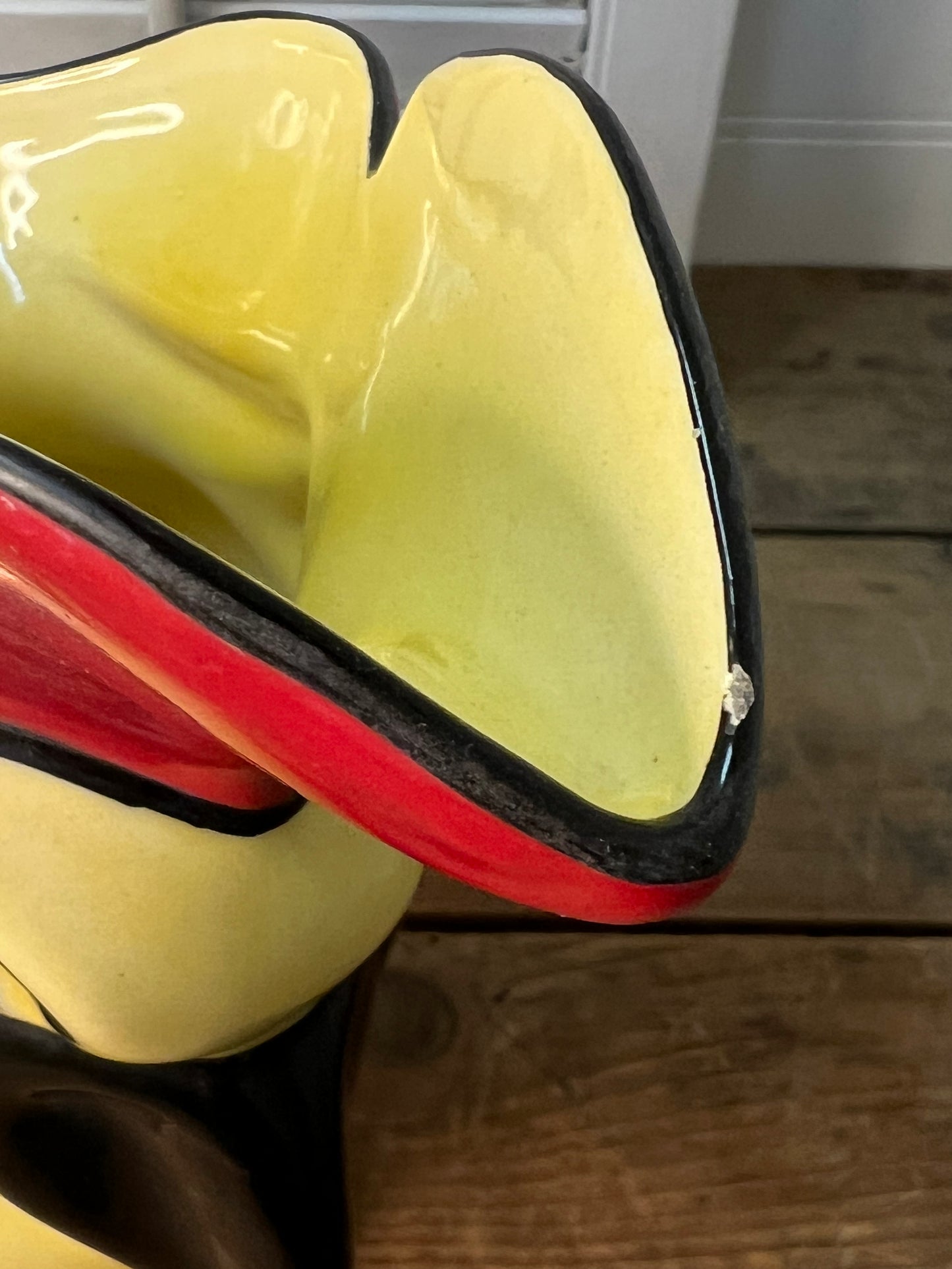 DITMAR URBACH PARROT PITCHER - CZECHOSLOVAKIA- ANTIQUE RARE FINE WORK OF ART