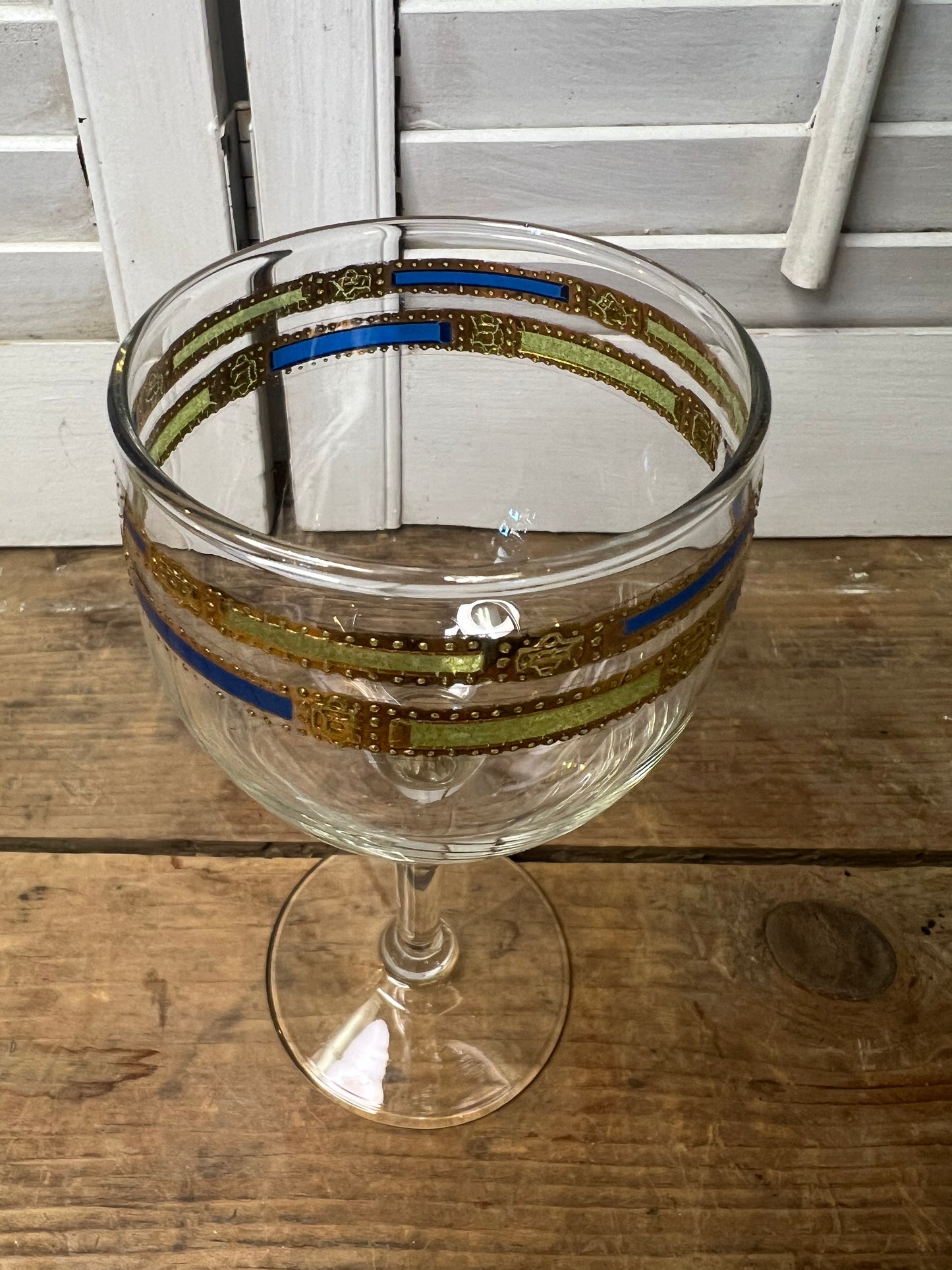 RARE ‘Empress’ by Culver, Wine Glass, Made in USA/ mid century Barware