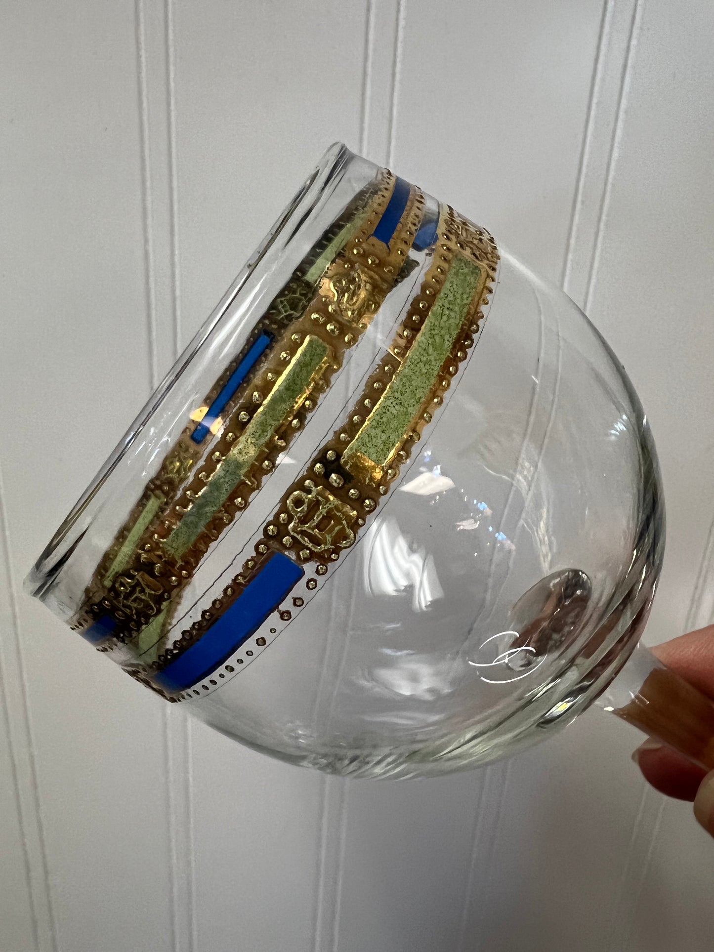 RARE ‘Empress’ by Culver, Wine Glass, Made in USA/ mid century Barware