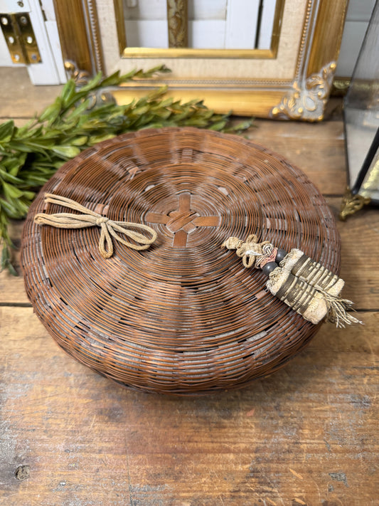 Vintage sewing basket