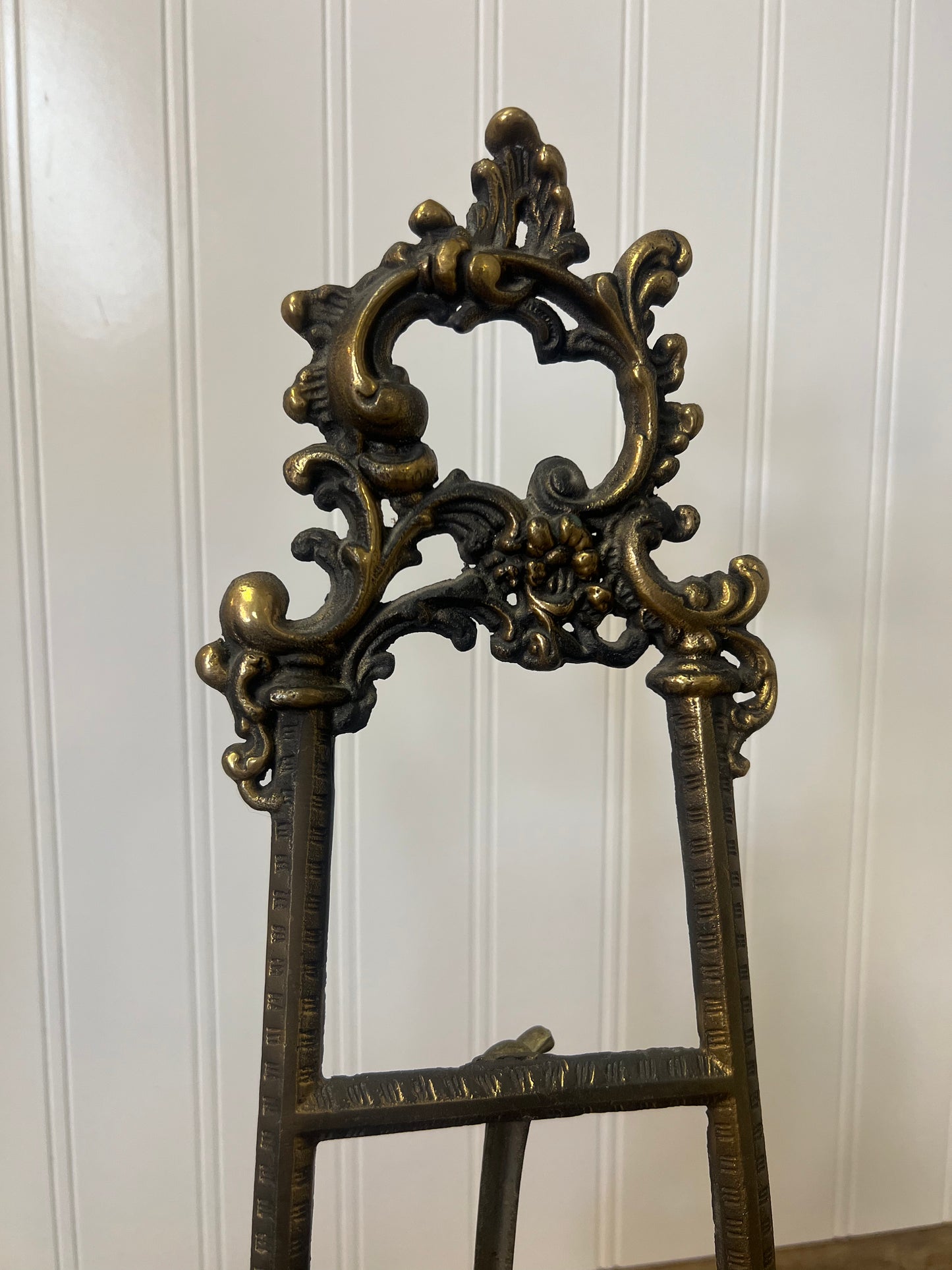 Vintage ornate brass Victorian picture easel / picture display/ book display