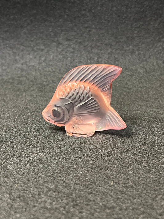 Lalique France Rose Colored Fish